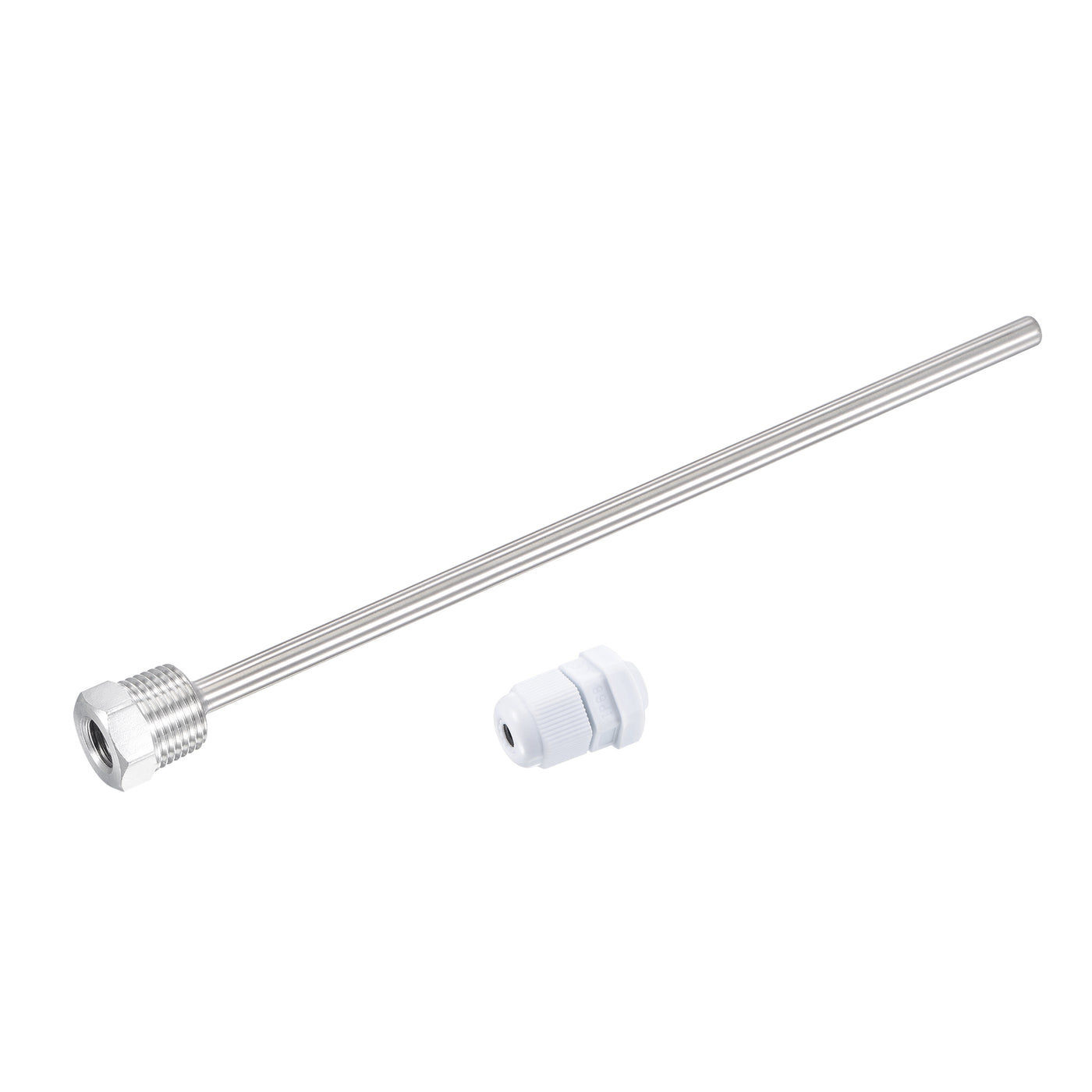 uxcell Uxcell 8mm Dia G1/2 Thermowell Weldless 250mm Length for Beer Fermenter