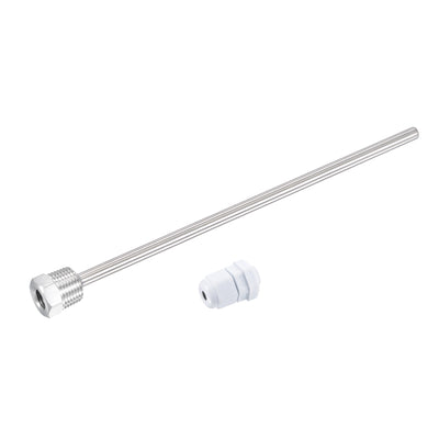 Harfington Uxcell 8mm Dia G1/2 Thermowell Weldless 250mm Length for Beer Fermenter