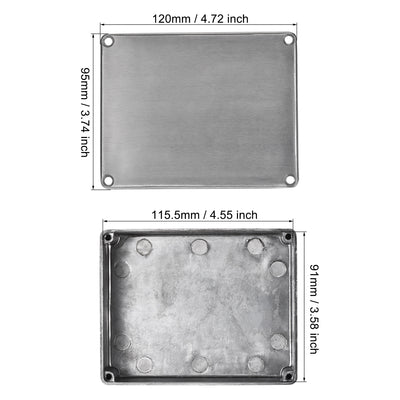 Harfington Uxcell 120mm x 95mm x 37mm Aluminum Boxes Guitar Pedal Effect Enclosure