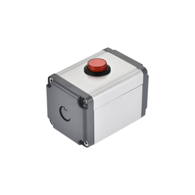 Harfington Uxcell Single Hole 16mm Aluminum Switch Button Station Box with a PG7 Cable Gland