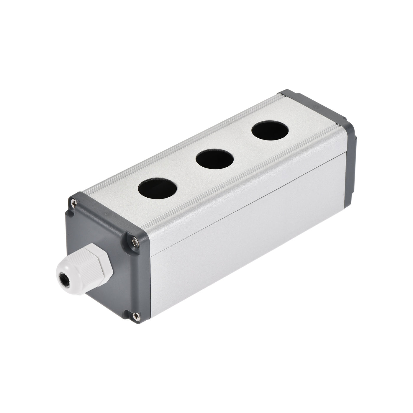 uxcell Uxcell 3 Holes 16mm Aluminum Switch Button Station Box with a PG7 Cable Gland