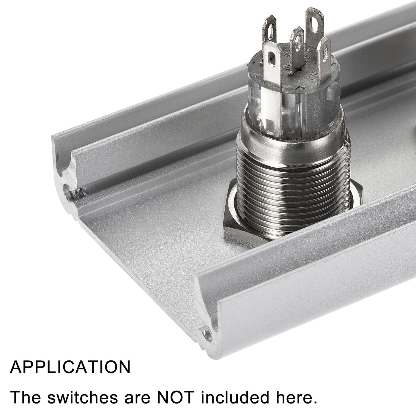 uxcell Uxcell Single Holes 16mm Aluminum Switch Button Station Box with a PG7 Cable Gland and Mounting Base