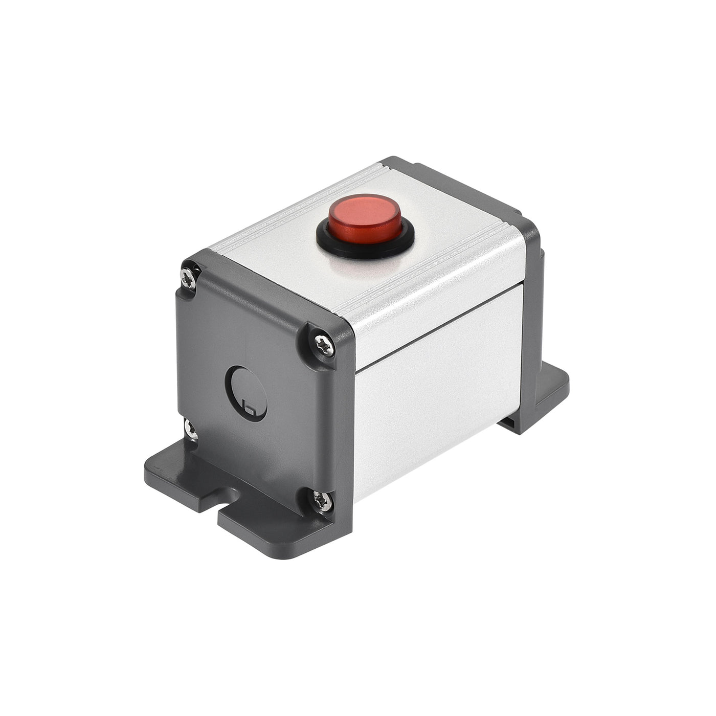 uxcell Uxcell Single Holes 16mm Aluminum Switch Button Station Box with a PG7 Cable Gland and Mounting Base