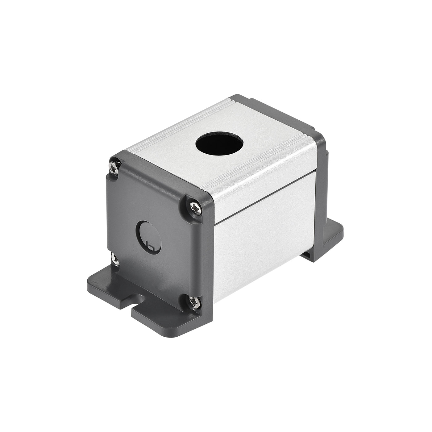 uxcell Uxcell Single Holes 16mm Aluminum Switch Button Station Box with a PG7 Cable Gland and Mounting Base