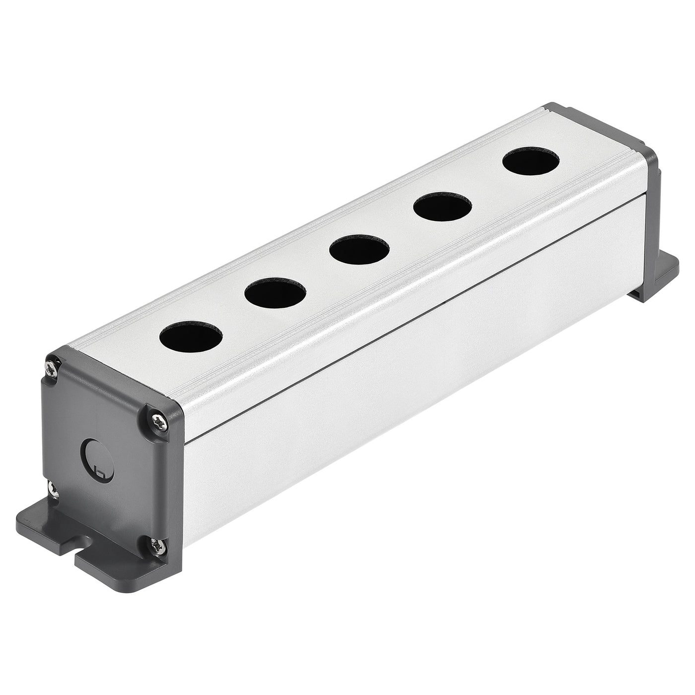 uxcell Uxcell 5 Holes 16mm Aluminum Switch Button Station Box with a PG7 Cable Gland and Mounting Base