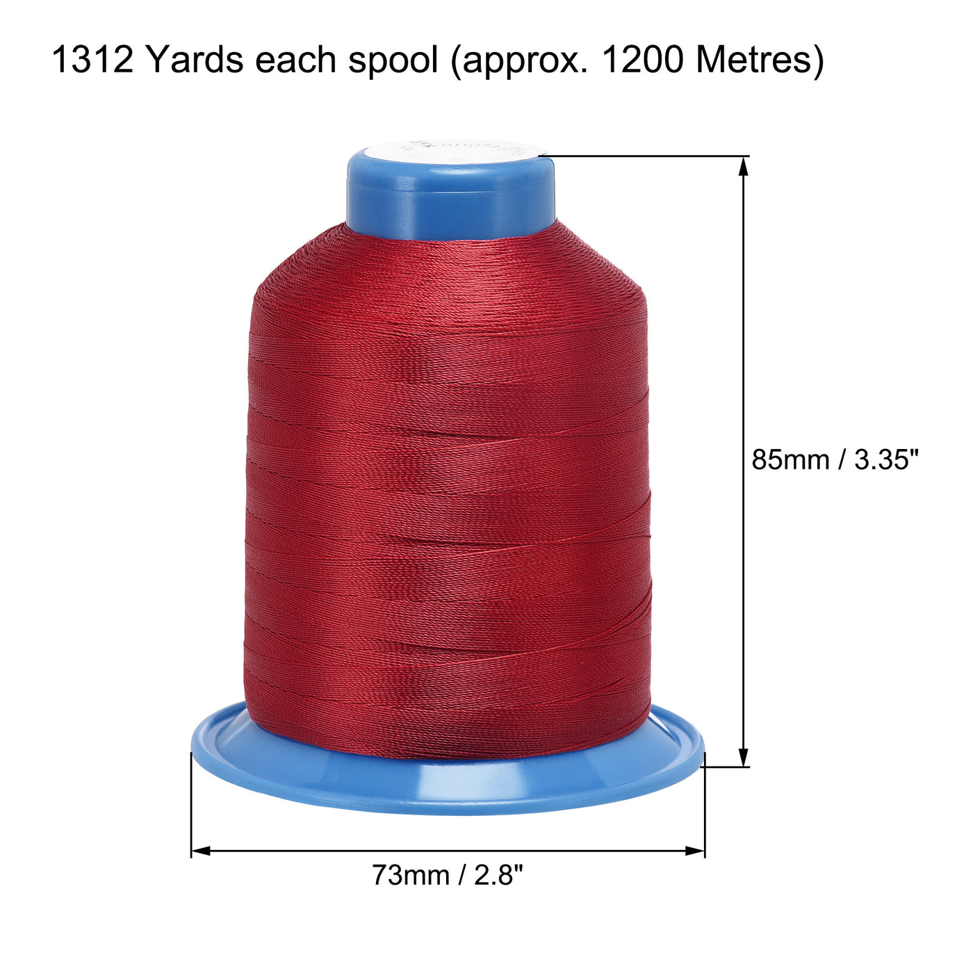 Uxcell Uxcell Bonded Polyester Threads Extra-strong 1312 Yards 210D/0.32mm (Snow, 2pcs)