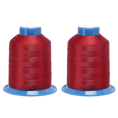 Harfington Uxcell Bonded Polyester Threads Extra-strong 1312 Yards 210D/0.32mm (Snow, 2pcs)