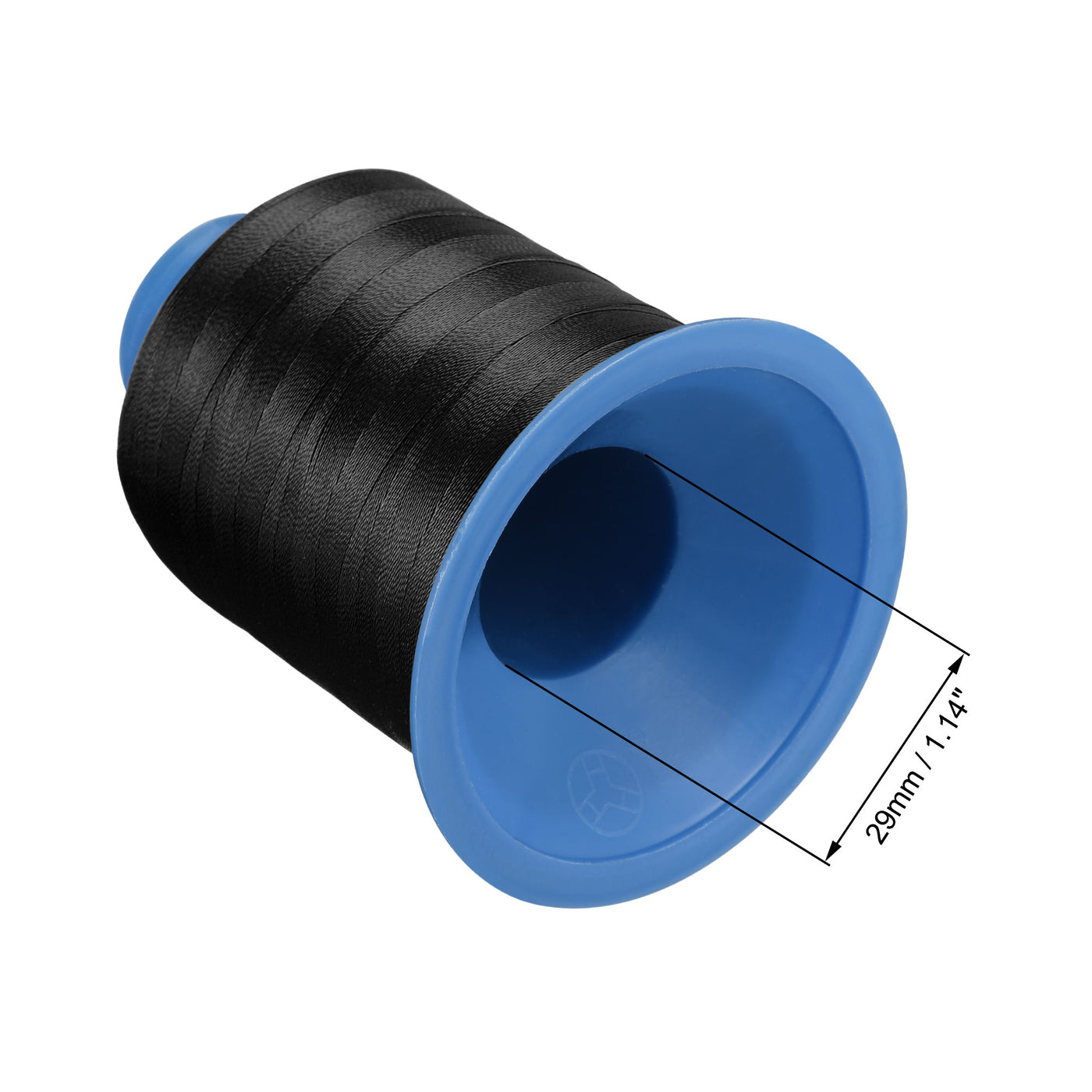 Uxcell Uxcell Bonded Polyester Thread Extra-strong 1968 Yards 150D/0.25mm (Dark Black)