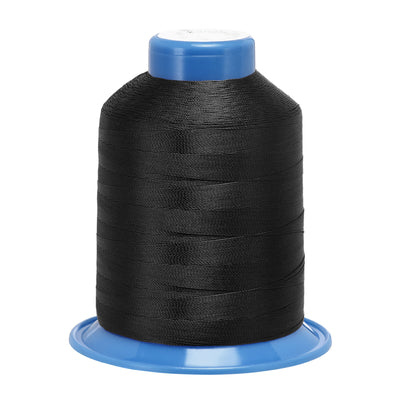 Harfington Uxcell Bonded Polyester Thread Extra-strong 1968 Yards 150D/0.25mm (Dark Black)