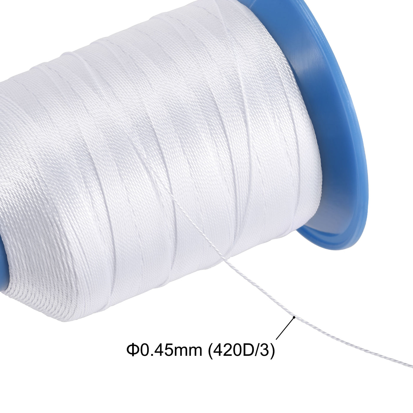 Uxcell Uxcell Bonded Polyester Thread Extra-strong 610 Yards 420D/0.45mm (White)