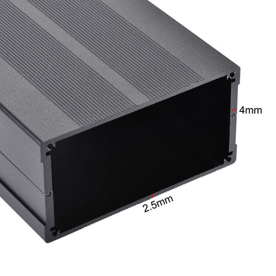 Harfington Uxcell 150mm x 105mm x 55mm Aluminum Electrical Project Case for Audio Amplifier Black