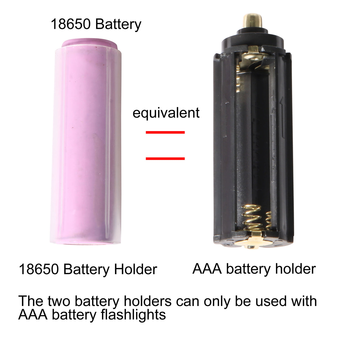 uxcell Uxcell AAA Battery 3x1.5V Storage Adapter Case,18650 Battery Holder Converter for AAA LED Flashlight 8 Set