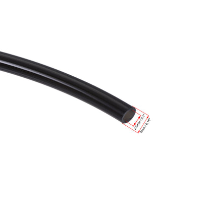 Harfington Uxcell Pneumatic 4mm OD PU Air Tubing Kit Hose Air Line Tubing 10M Black with Push to Connect Fittings