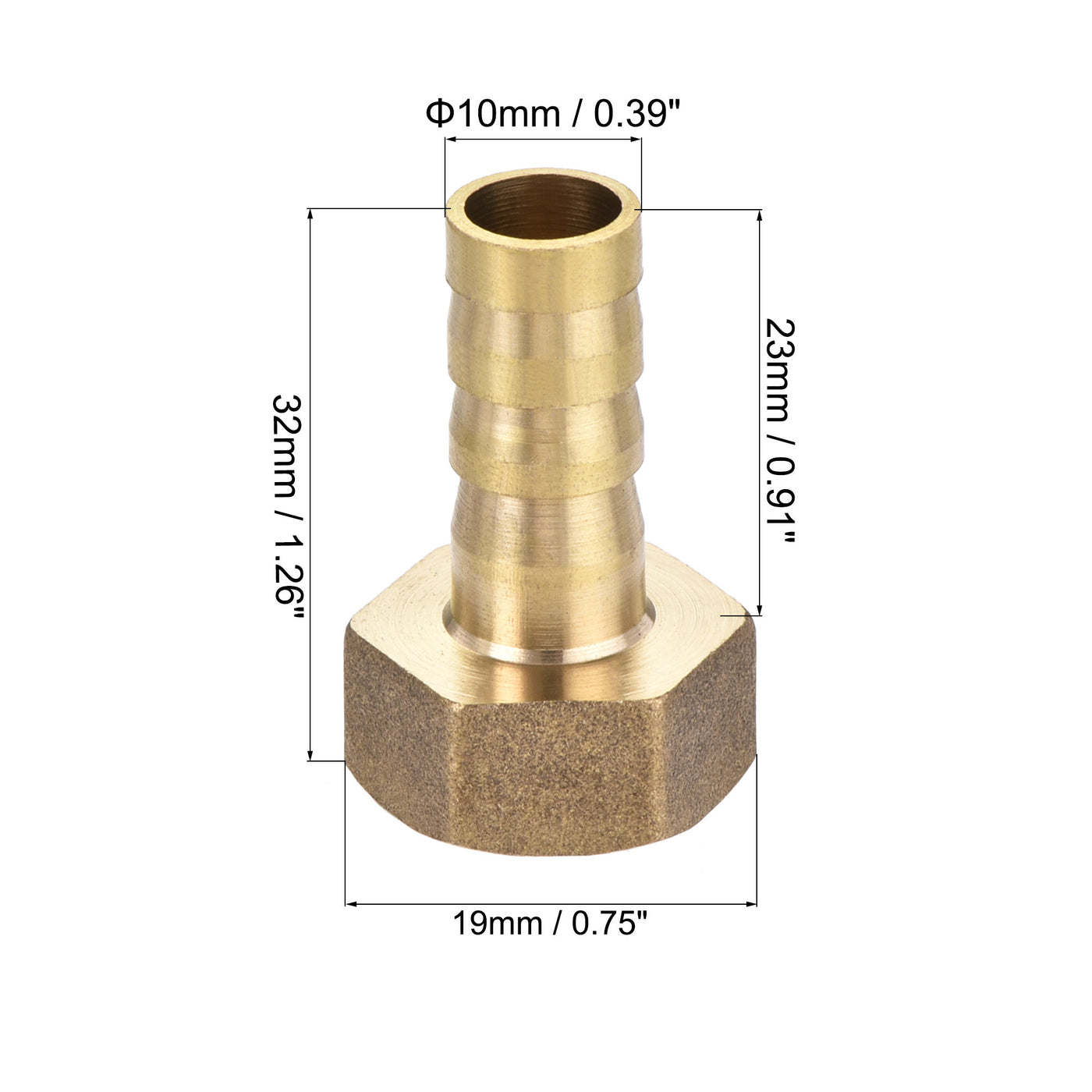 Uxcell Uxcell Messing Barb Schlauchanschluss Adapter Barbed mit Schlauchklemme