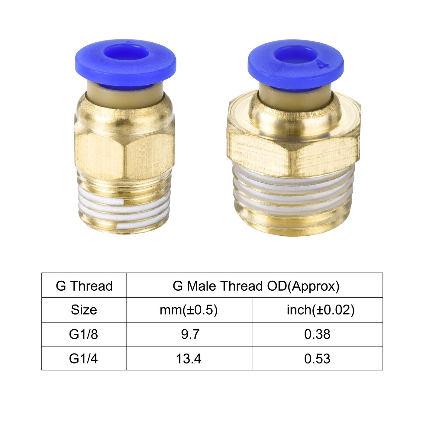 Uxcell Uxcell Pneumatic 4mm OD Polyurethane PU Air Hose Tubing Kit 10 Meters Clear with 14 Pcs Push to Connect Fittings