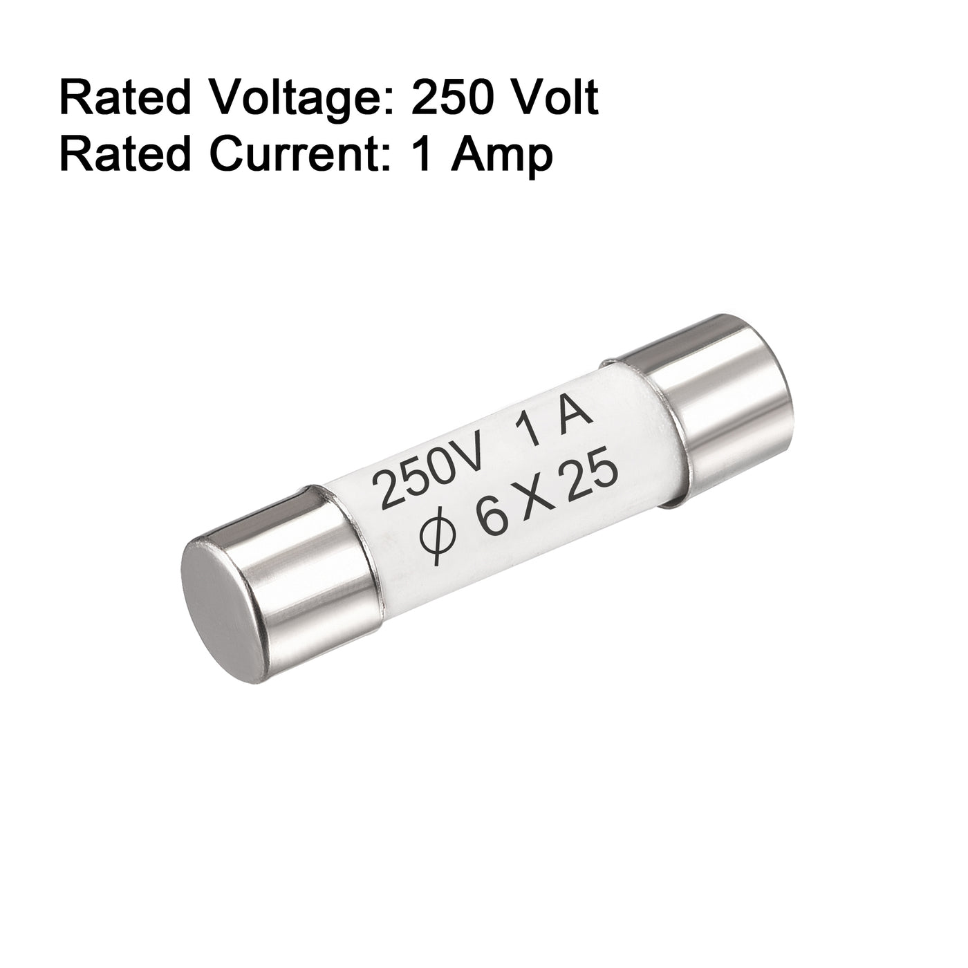 uxcell Uxcell 10 Stück Keramik Sicherungen Schneller Ersatz für 1A 250V 6x25mm Verstärker Energiesparlampe Vorschaltgerät