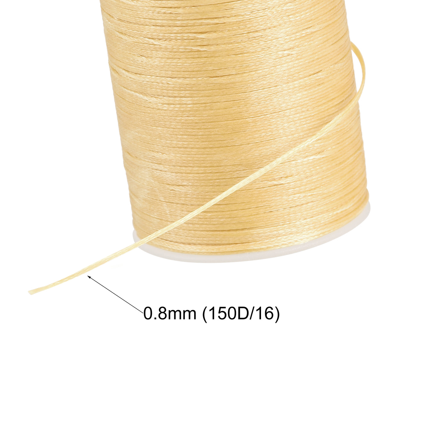 Uxcell Uxcell Leather Sewing Thread 98 Yards 150D/0.8mm Polyester Waxed Cord, Pearl