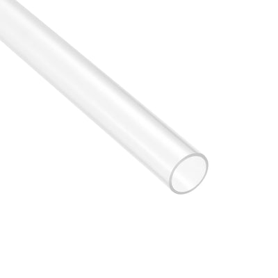 Harfington Uxcell Polycarbonate Rigid Round Clear Tubing 4mm(0.16 Inch)IDx5mm(0.2 Inch)ODx148mm(0.48Ft) Length Plastic Storage Transparent Tube with Black Lids 3pcs