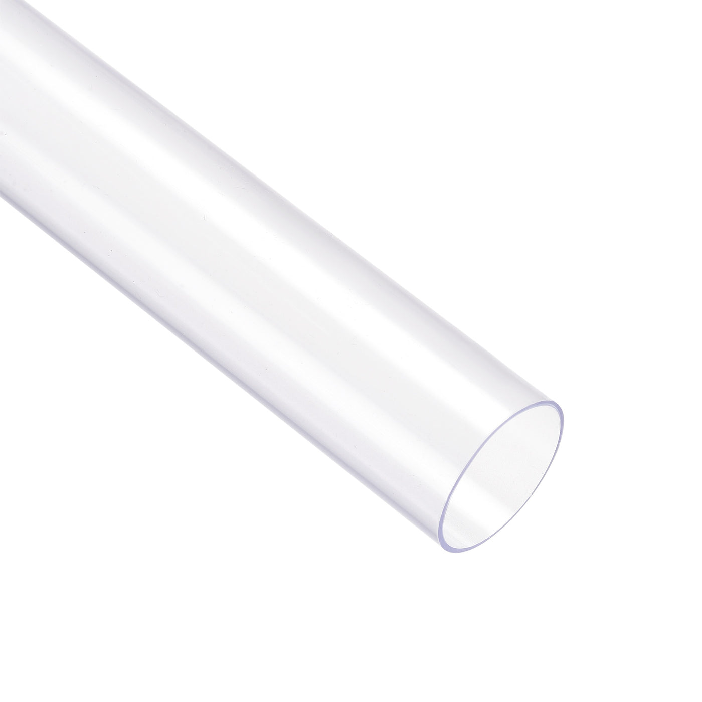 uxcell Uxcell Polycarbonate Rigid Round Clear Tubing 26mm(1 Inch)IDx28mm(1.1 Inch)ODx300mm(11.8 Inch) Length Plastic Storage Transparent Tube with White Lids