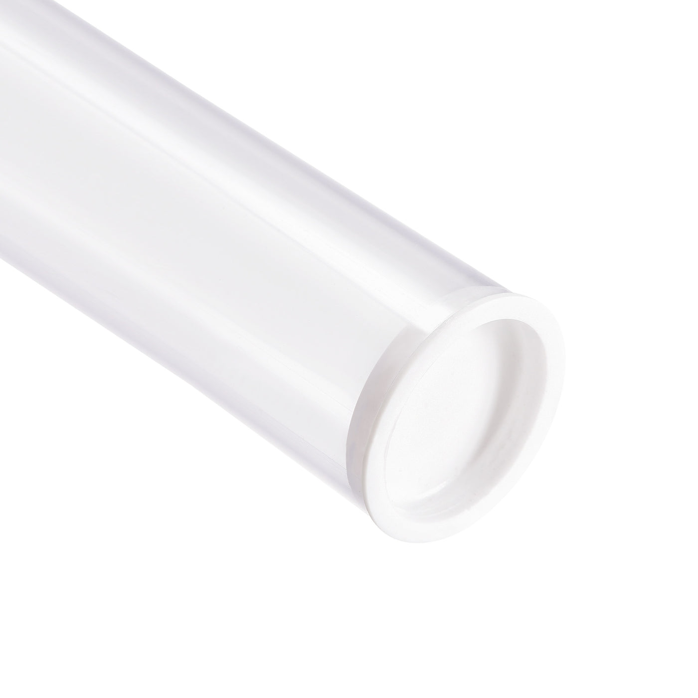 uxcell Uxcell Polycarbonate Rigid Round Clear Tubing 26mm(1 Inch)IDx28mm(1.1 Inch)ODx300mm(11.8 Inch) Length Plastic Storage Transparent Tube with White Lids