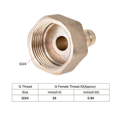 Harfington Uxcell Messing Schlauchanschluss Adapter Schlauchverbinder Innenrohr mit Edelstahl Schlauchklemme