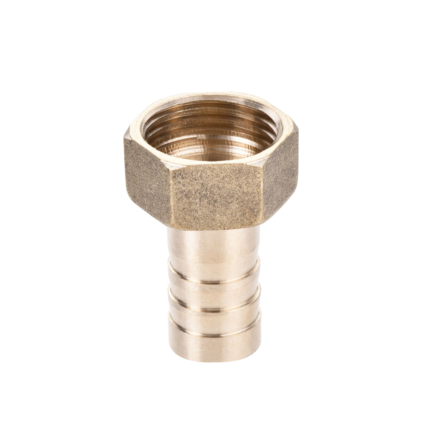 uxcell Uxcell Brass Barb Hose Fitting Connector Adapter 14mm Barbed x G1/2 Female Pipe with 9-16mm Hose Clamp 2Set