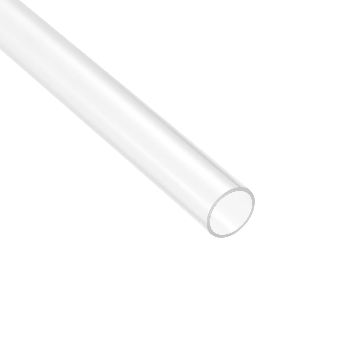 uxcell Uxcell PC Rigid Round Clear Tubing 8mm(0.31 Inch)IDx10mm(0.39 Inch)ODx250mm(9.84 Inch) Length Plastic Storage Transparent Tube with Black Lids 2pcs