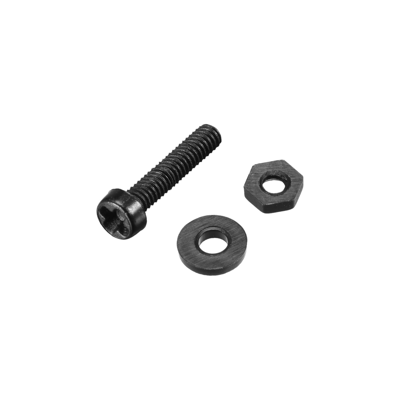 uxcell Uxcell M2x10mm Nylon Screw Nut Washer Assortment Kit Black 20 Set