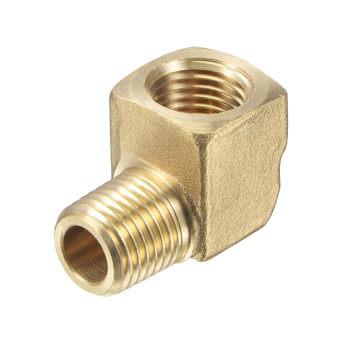 uxcell Uxcell Brass Hose Fitting Elbow 1/4 NPT Male to Female Thread Right Angle Pipe Connector Adapter