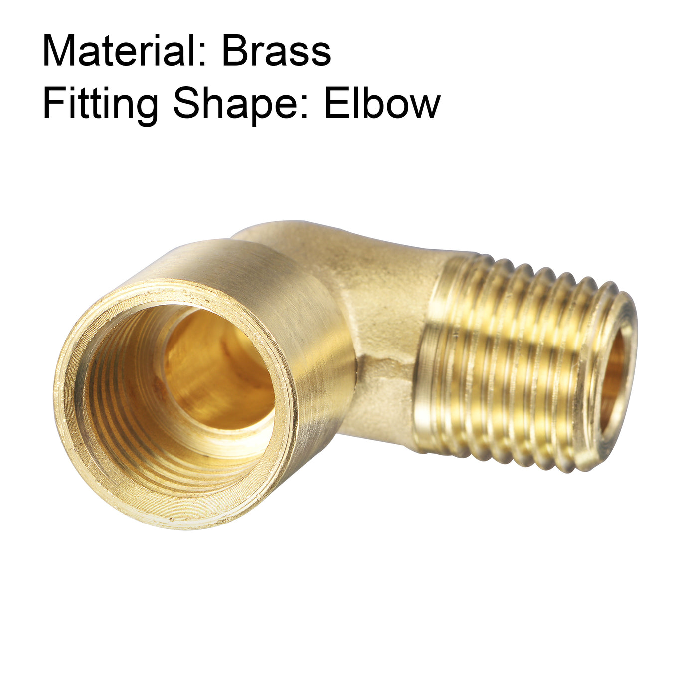 uxcell Uxcell Brass Hose Fitting Elbow 1/4 NPT Male to 1/4 NPT Female Thread Pipe Connector Adapter