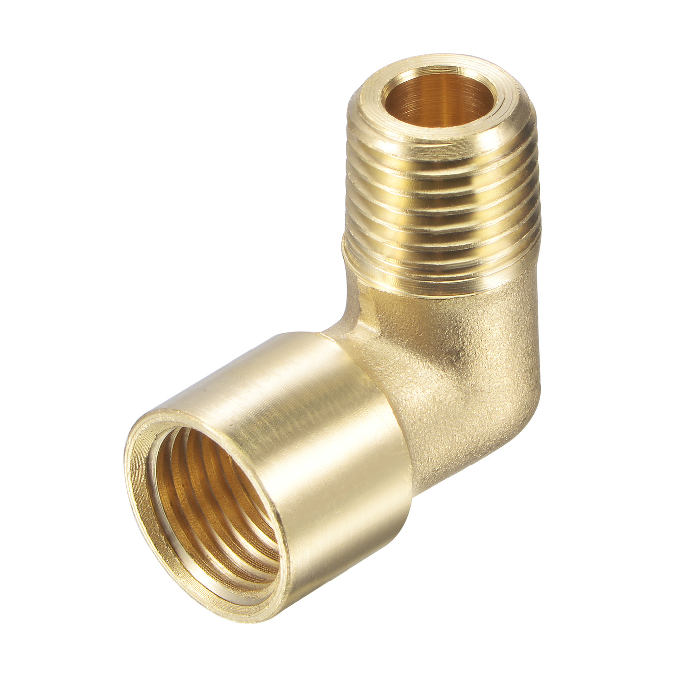 uxcell Uxcell Brass Hose Fitting Elbow 1/4 NPT Male to 1/4 NPT Female Thread Pipe Connector Adapter