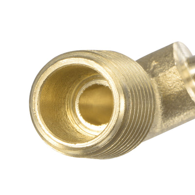 Harfington Uxcell Brass Hose Barb Fitting Elbow 3/8 inch x 1/4 NPT Male Thread Right Angle Pipe Connector