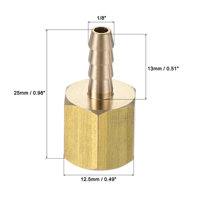 Harfington Uxcell Brass Barb Hose Fitting Connector Adapter 3/8 Barbed x 1/4NPT Female Pipe