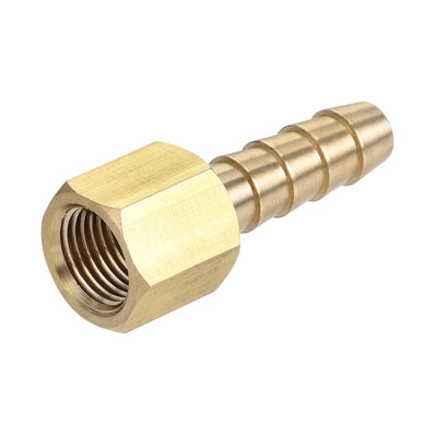 Harfington Uxcell Brass Barb Hose Fitting Connector Adapter 3/16 Barbed x 1/8NPT Female Pipe 2pcs