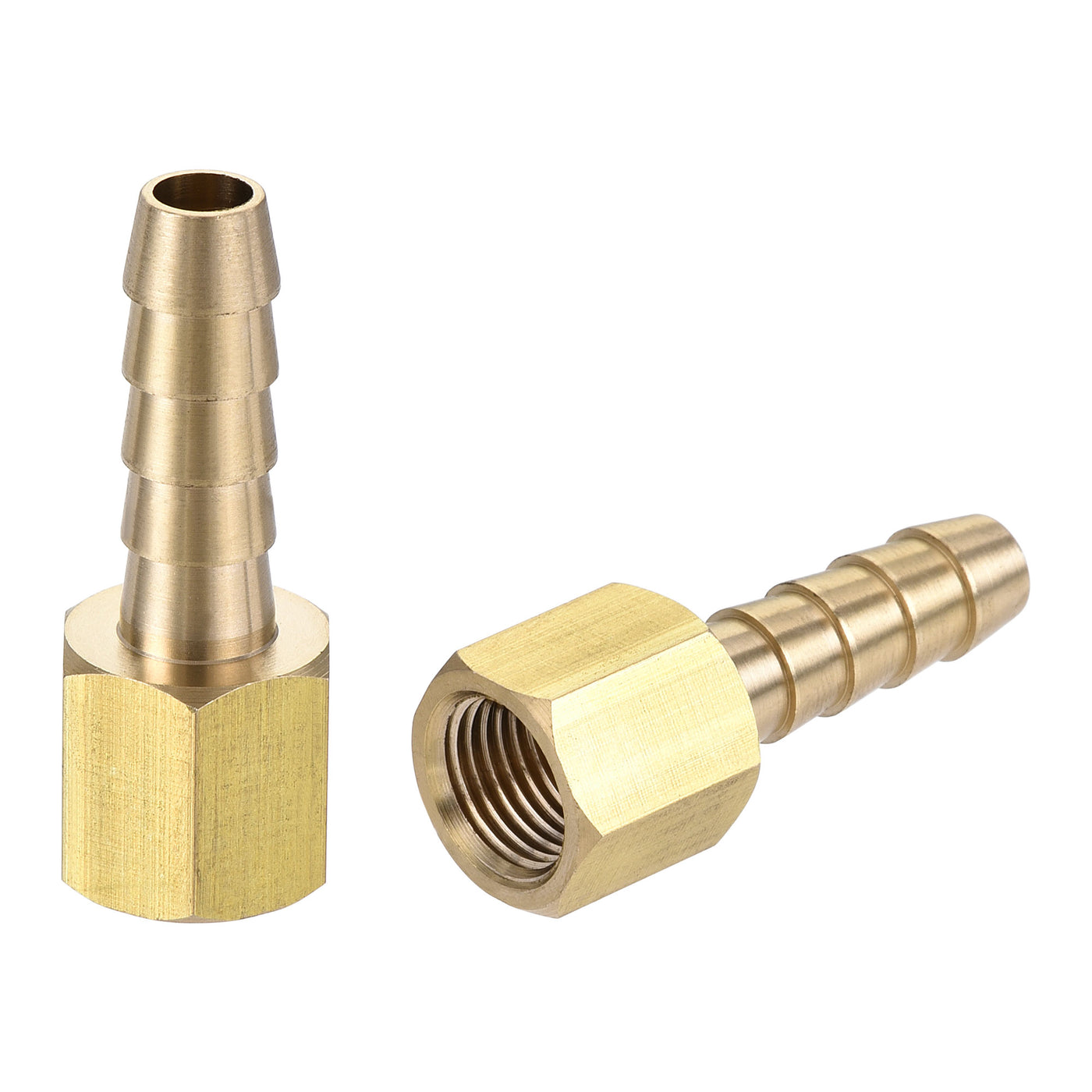 Uxcell Uxcell Brass Barb Hose Fitting Connector Adapter 3/16 Barbed x 1/8NPT Female Pipe 2pcs