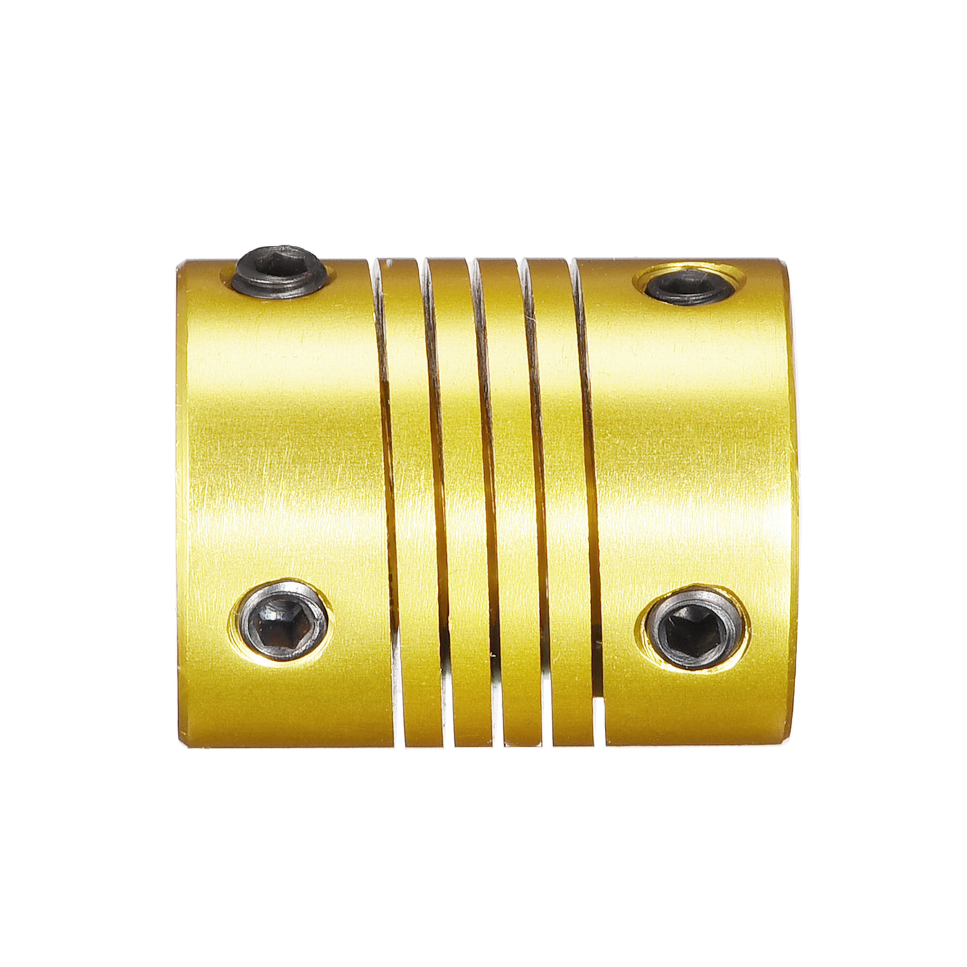 uxcell Uxcell 10mm to 5mm Aluminum Alloy Shaft Coupling Flexible Coupler L25xD20 Golden Tone