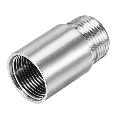 Harfington Uxcell Duschkopf Verlängerungsarm Edelstahl 3/4PT Stecker auf 3/4PT Innengewinde 50mm Länge Gussrohr Anschlusskupplung