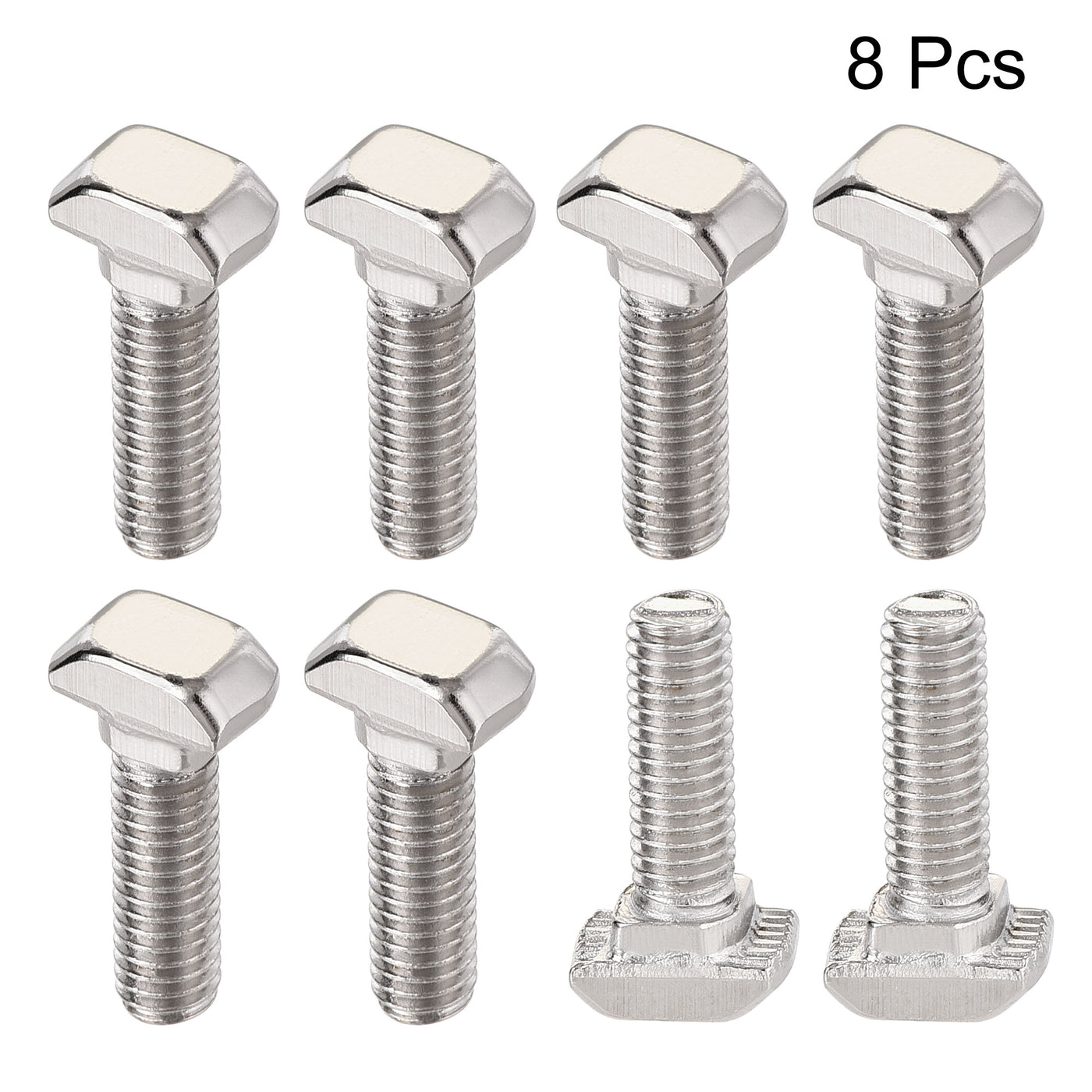 uxcell Uxcell M5x16mm T-Slot Drop-in Stud Sliding Bolt Screw Carbon Steel for 20 Series Aluminum Profile 8pcs