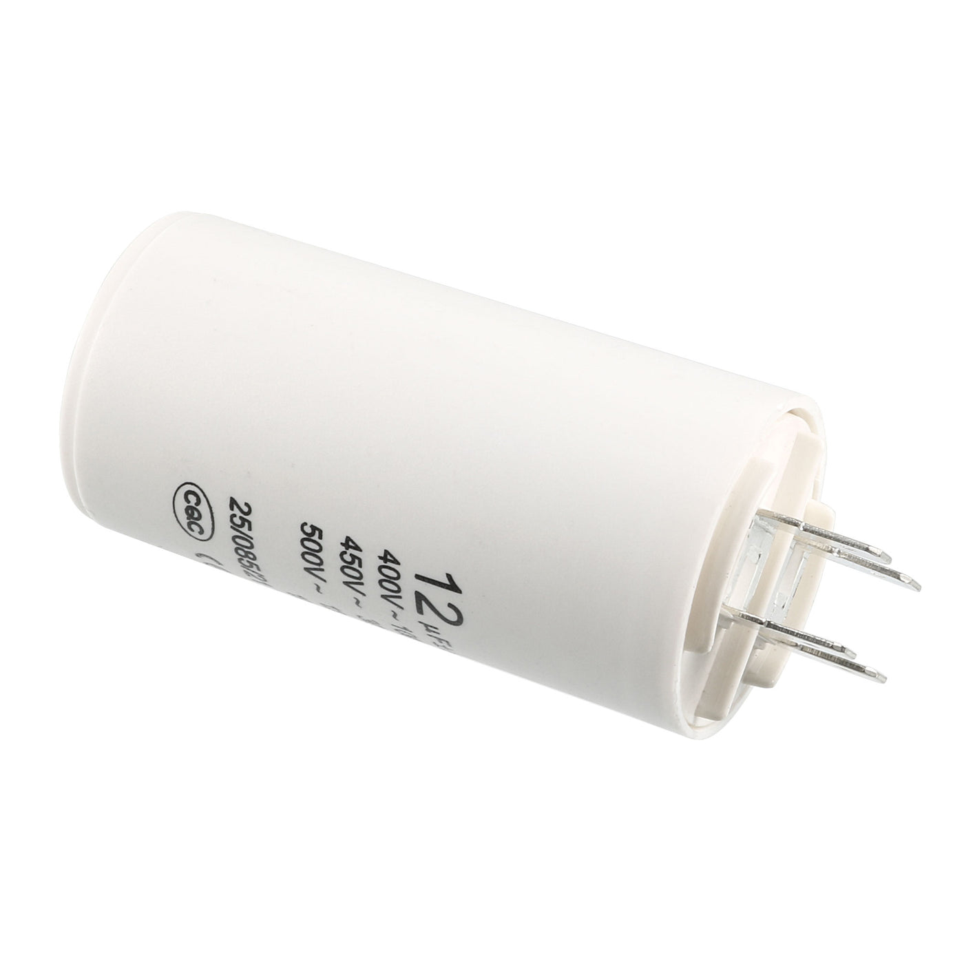 uxcell Uxcell CBB60 Run Capacitor 12uF 450V AC Double Insert 50/60Hz Cylinder 70x35mm White for Air Compressor Water Pump Motor