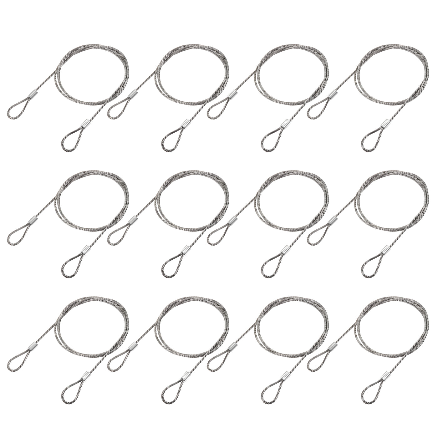 uxcell Uxcell Picture Hanging Wire Kit, 12pcs 1M Double Ring Hanging Wire, Load 88 lbs