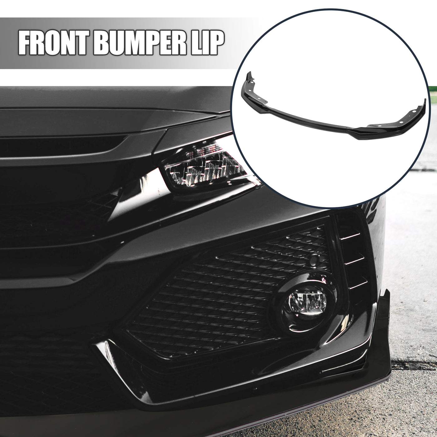 X AUTOHAUX Glossy Black Car Front Bumper Bottom Lip Spoiler Splitter Bumper Lip for BMW 3 Series G28 2019 2020 2021