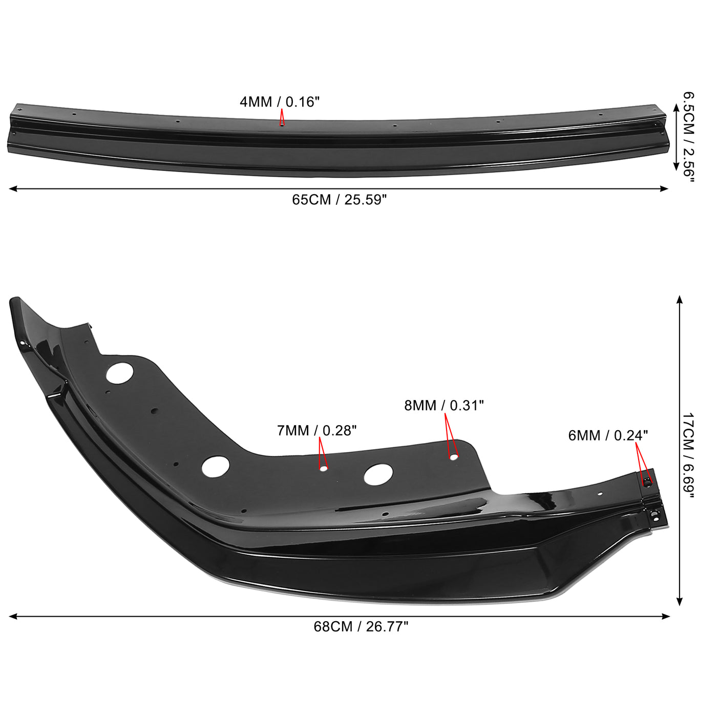 X AUTOHAUX Glossy Black Car Front Bumper Bottom Lip Spoiler Splitter Bumper Lip for BMW 3 Series G28 2019 2020 2021