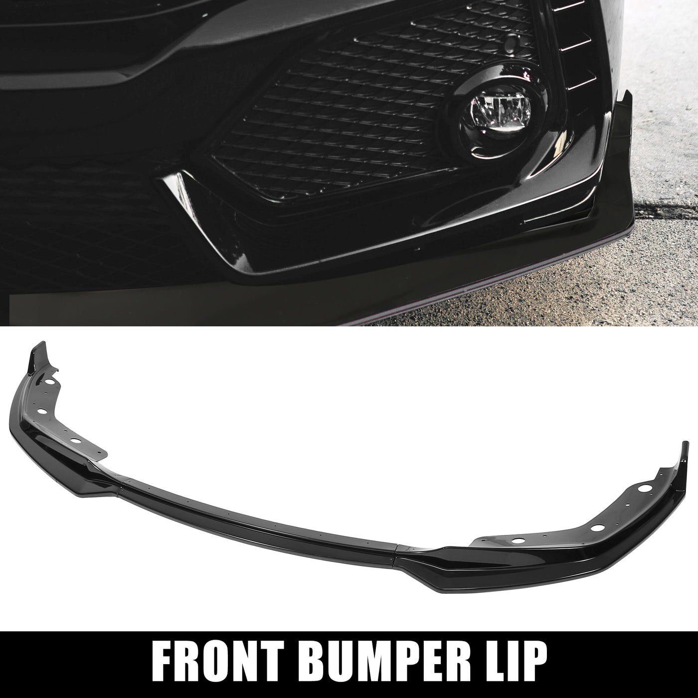 X AUTOHAUX Glossy Black Car Front Bumper Bottom Lip Spoiler Splitter Bumper Lip for BMW 3 Series G28 2019 2020 2021