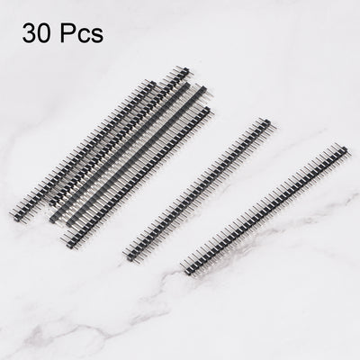 Harfington Uxcell Straight Header Pin 40P 1 Row 2mm Pitch Silver Tone Pin for Prototyping 30pcs