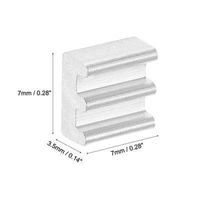 Harfington Uxcell 7x7x3.5mm Aluminum Heatsink Electronics Cooler for MOS IC Chip Silver 20 Pcs