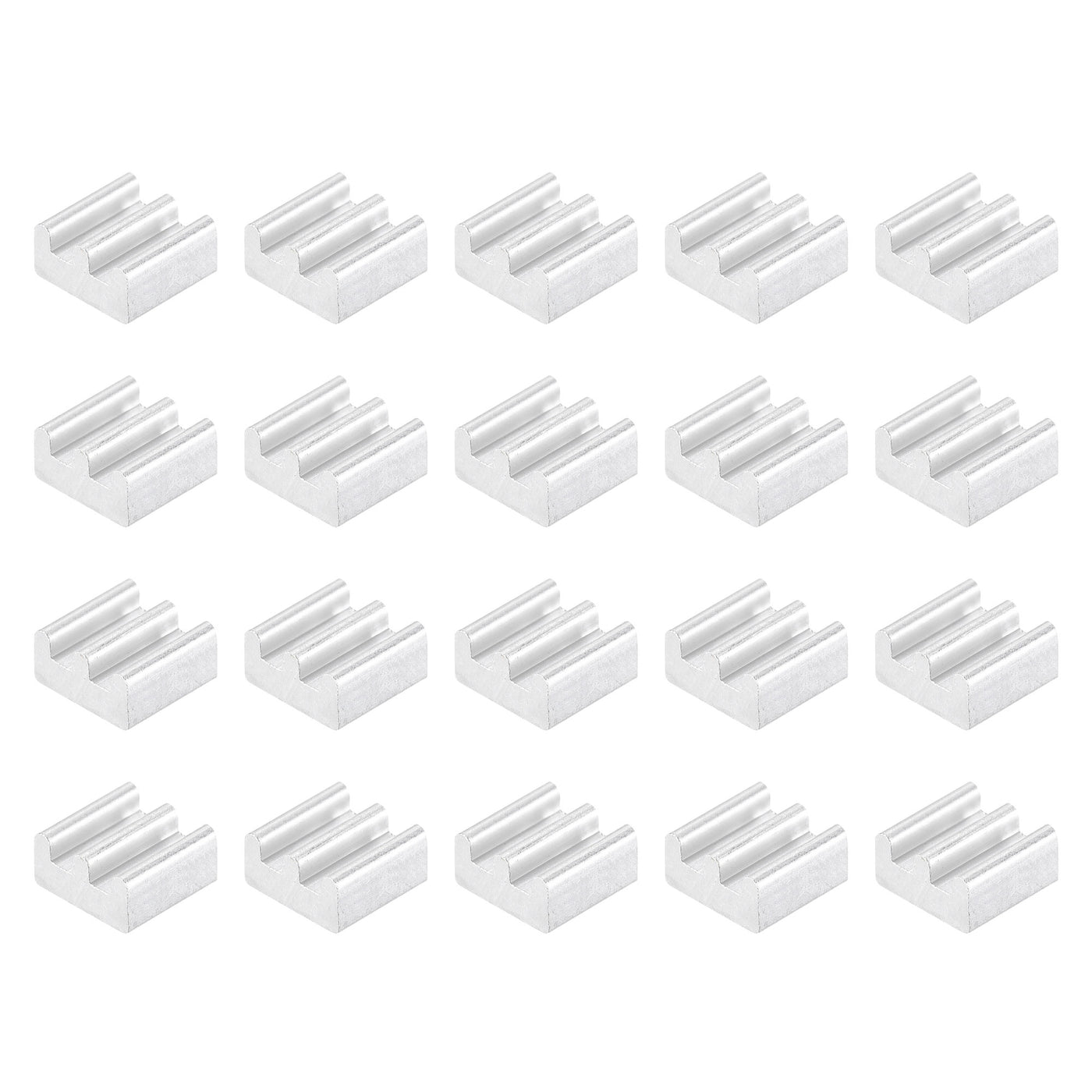 uxcell Uxcell 7x7x3.5mm Aluminum Heatsink Electronics Cooler for MOS IC Chip Silver 20 Pcs