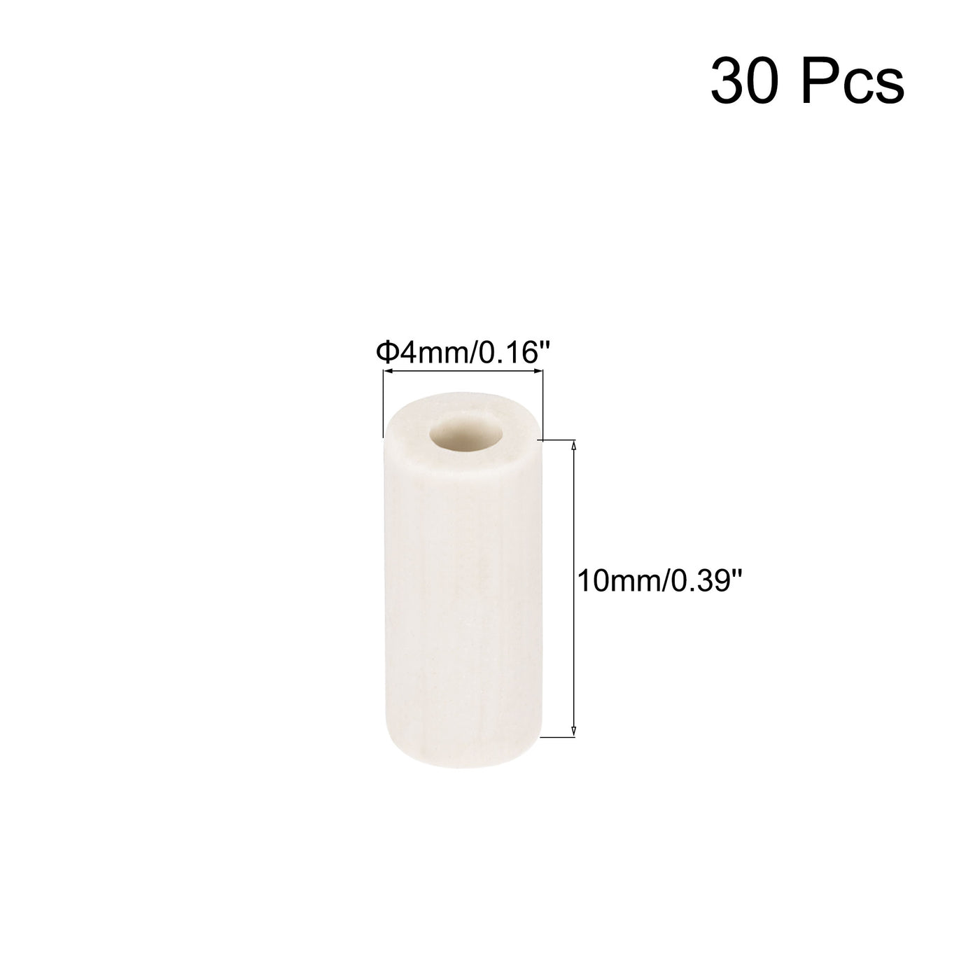 uxcell Uxcell 30Stk.2 mm Dmr Keramikrohr isoliert Isoliertes elektronisches Drahtbündel Wärmeisolationsschutz Einzelbohrung