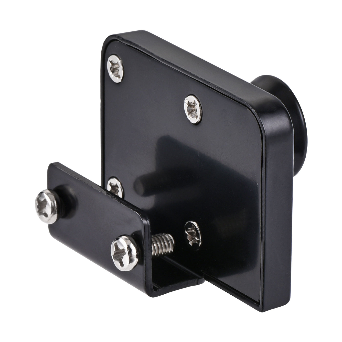 uxcell Uxcell Display Cabinet Glass Lock Double Door Latch Keyed Different Zinc Alloy Black Finish for 5-8mm Glass Thickness