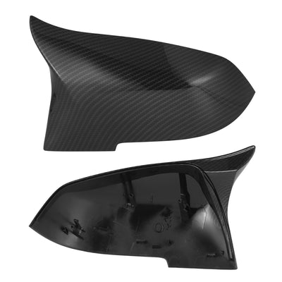 Harfington Pair Door Rearview Mirror Cover Cap Replacement Carbon Fiber Pattern for BMW F20 F22 F23 F30 F31 F32 F33 F36 F87 M2 X1 E84