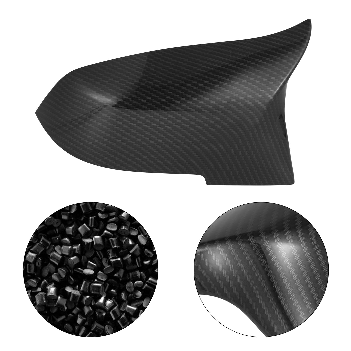 X AUTOHAUX Pair Door Rearview Mirror Cover Cap Replacement Carbon Fiber Pattern for BMW F20 F22 F23 F30 F31 F32 F33 F36 F87 M2 X1 E84